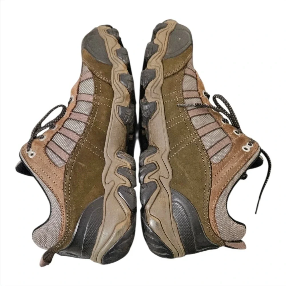 Oboz Tamarack Low B-DRY Waterproof Hiking Shoes Mens Brown Olive Green‎ Trail